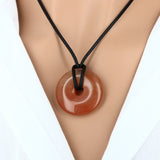 Pendentif en pierre Cornaline – forme donut 