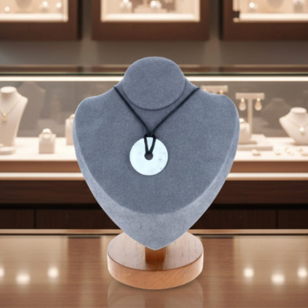 collier cristal de roche donut transparent