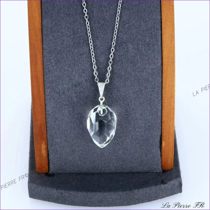 Pendentif Cristal de Roche facetté | Pendentif pierre naturelle - La Pierre FR