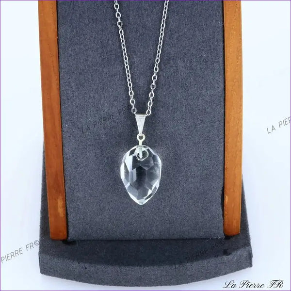 Pendentif Cristal de Roche facetté | Pendentif pierre naturelle - La Pierre FR