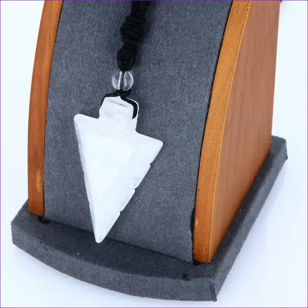 Collier-pendentif en Cristal e Roche en forme de flèche | La Pierre Fr