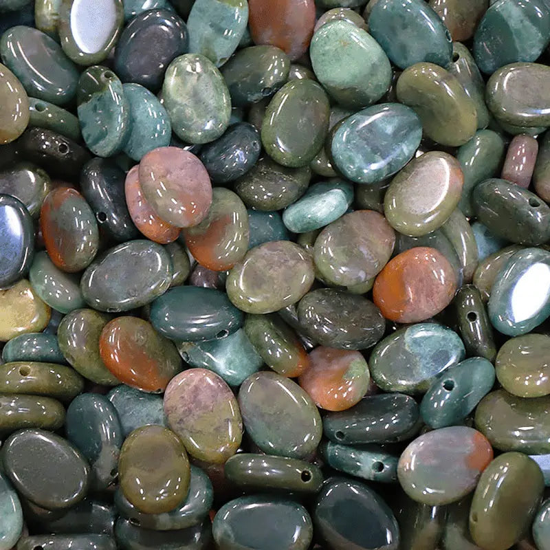 pendentif pierre percée agate indienne ovale 20 à 30 mm