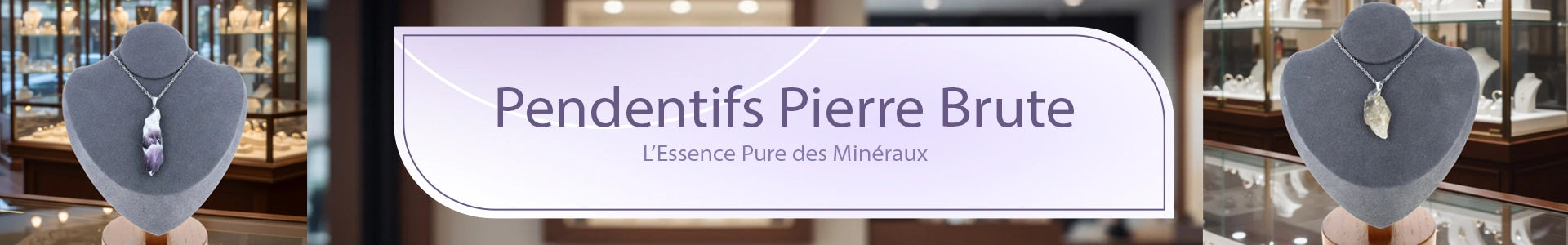 Pendentif en pierre brute naturelle pour la lithothérapie 