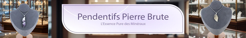 Pendentif en pierre brute naturelle pour la lithothérapie 