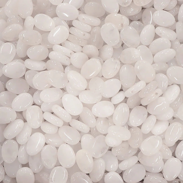 pendentif pierre percée cristal de roche ovale 20 à 30 mm