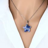 Pendentif Étoile en pierre Sodalite