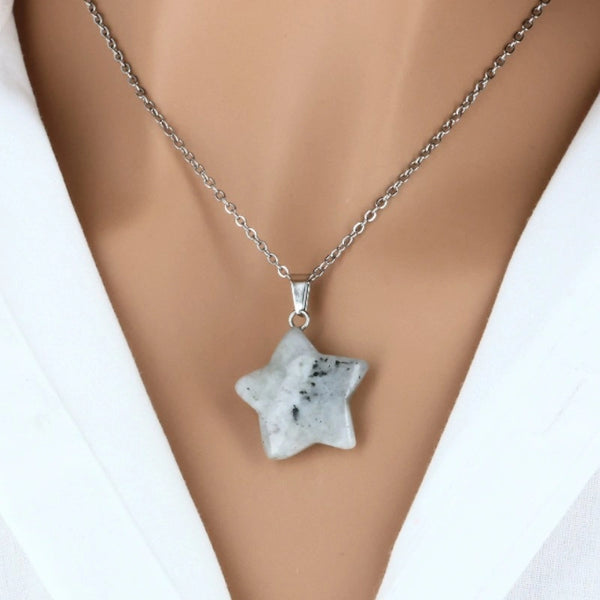 pendentif étoile labradorite pierre naturelle