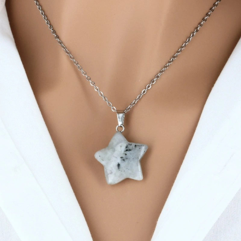 pendentif étoile labradorite pierre naturelle
