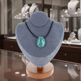 Pendentif goutte en pierre Fluorine Verte 