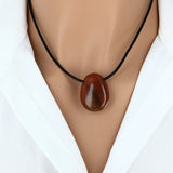 Pendentif goutte en pierre Cornaline 