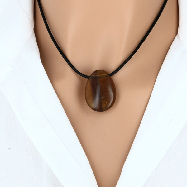 pendentif fluorine jaune forme goutte pierre naturelle