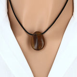 Pendentif goutte en pierre Fluorine Jaune 