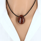 Pendentif goutte en pierre Obsidienne Acajou 