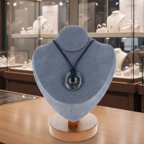 collier heliotrope donut vert rouge