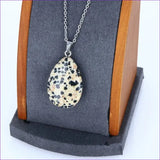 Pendentif Jaspe Dalmatien | Pendentif pierre naturelle - La Pierre FR