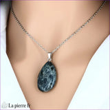 Pendentif goutte Jaspe Mabamba, lithothérapie, bijou pierre naturelle