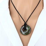 Pendentif en pierre Jaspe Sang de Dragon – forme donut 