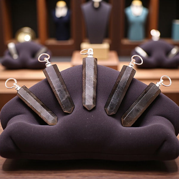 Pointe de Labradorite en pendentif – pierre naturelle aux reflets bleutés