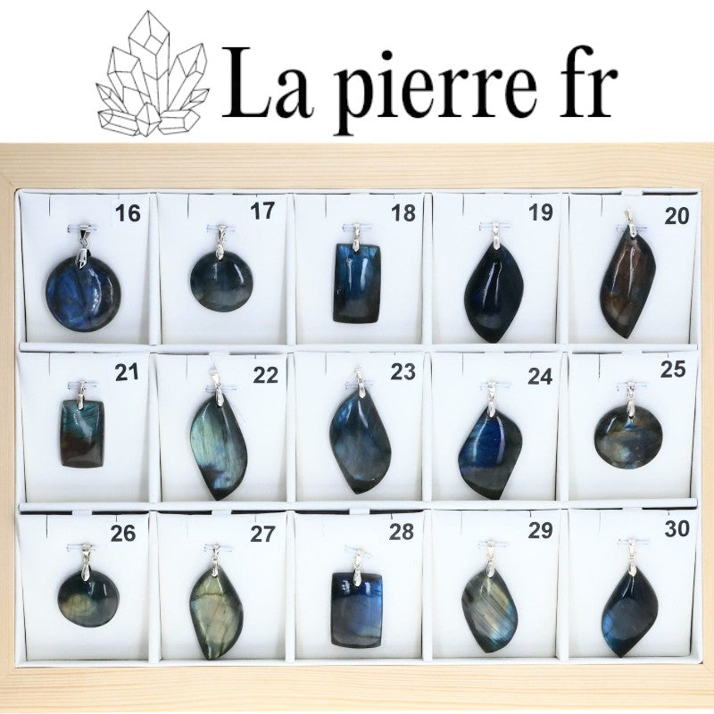 Pendentif Labradorite Naturelle de Madagascar Argent 925 pendentif labradorite