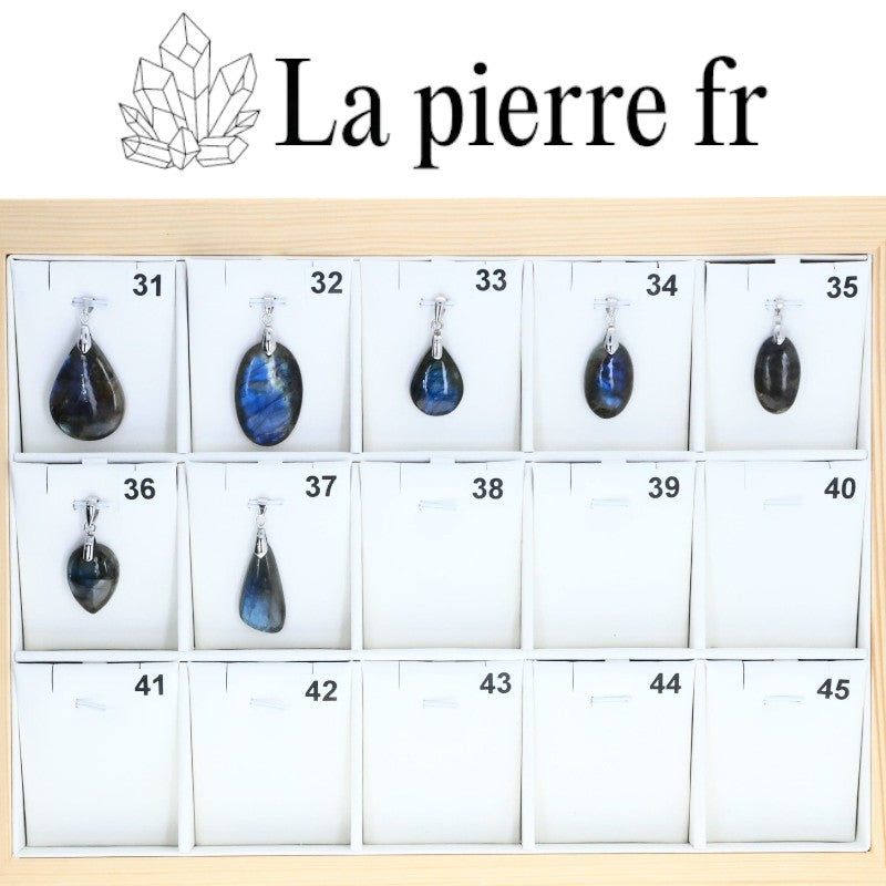 Pendentif Labradorite Naturelle de Madagascar Argent 925 pendentif labradorite