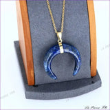 Pendentif Lapis lazuli croissant de lune - La Pierre FR