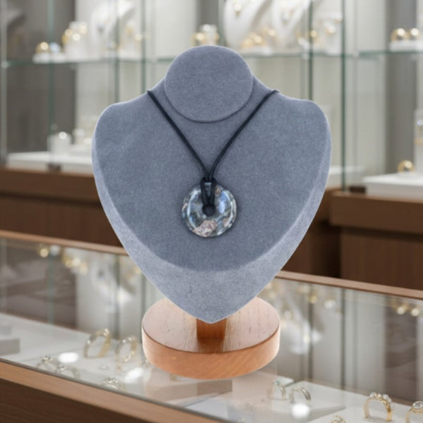 collier liberite donut bleu brun