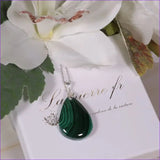 Pendentif en Malachite en forme goutte - La Pierre FR