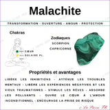 Pendentif Malachite Naturelle du Zaïre Argent 925 pendentif malachite