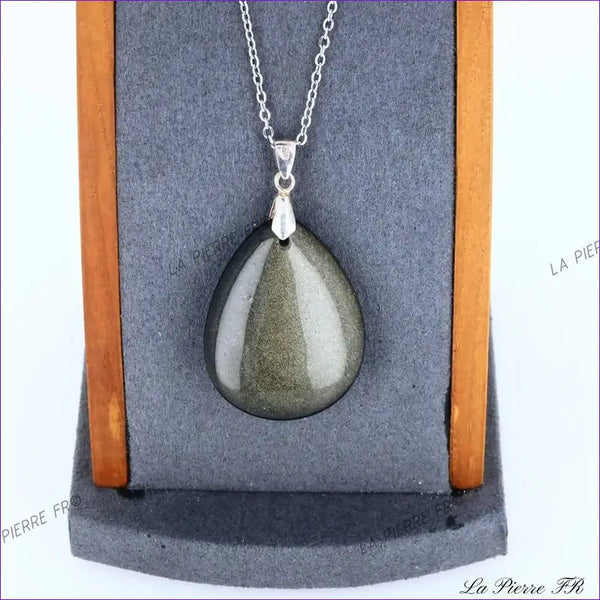 Pendentif Obsidienne Dorée du Mexique - La Pierre FR