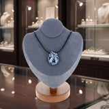 Pendentif goutte en pierre Obsidienne Neige 