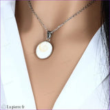 Pendentif Œil de Shiva (Ste Lucie) authentique de Madagascar. Opercule naturel, porte-bonheur, protection contre le mauvais œil | La Pierre FR 