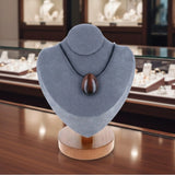 Pendentif goutte en pierre Œil de Taureau 