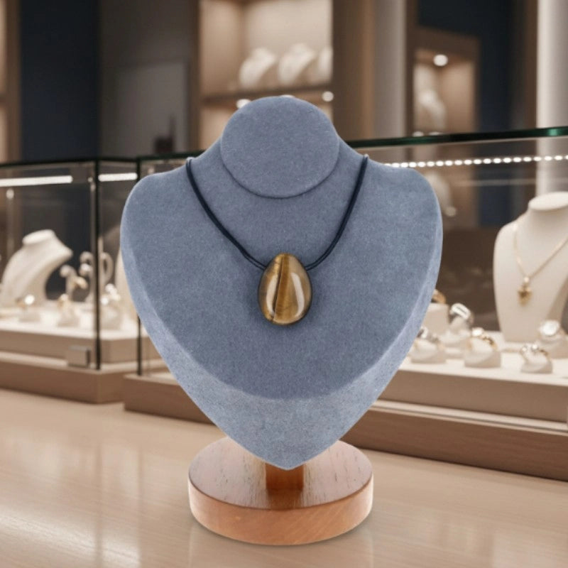 collier oeil de tigre doré marron