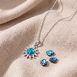 Collier Petit Soleil en Nacre Naturelle, Pendentif Soleil Discret
