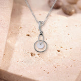 Pendentif Pierre de Lune Véritable, Anneau d'Argent 925 et Chaîne 60 cm (Kitalpha)