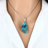 Pendentif Pierre Brute Chrysocolle 