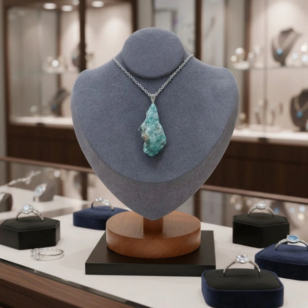 bijou fuschite brute 2 cm pierre naturelle mica vert lithothérapie