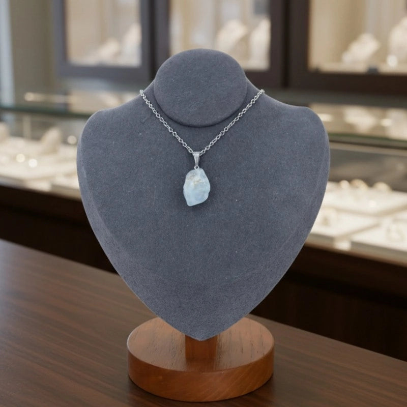 bijou topaze bleue brute 2 cm pierre claire nigeria