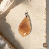 Pendentif Pierre de Lune Orange Pièce Unique, Forme Libre Polie, Numéro au Choix