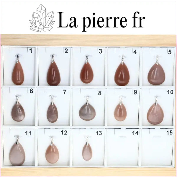 Bijou pierre de soleil rose clair pour la chance