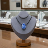 Pendentif Pierre Percée Aventurine Bleue 