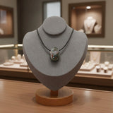 Pendentif Pierre Percée Jaspe Héliotrope 