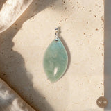 Collier Pierre Verte Amazonite, Pendentif Pièce Unique Numéroté au Choix