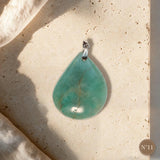 Collier Pierre Verte Amazonite, Pendentif Pièce Unique Numéroté au Choix