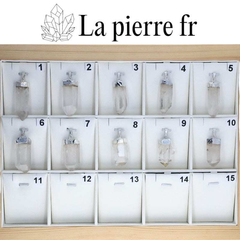 Pendentif Pointe Cristal de Roche Naturel pendentif