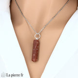 Pendentif Pointe Jaspe Rouge 