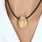 Pendentif goutte en pierre Quartz Ferrugineux 