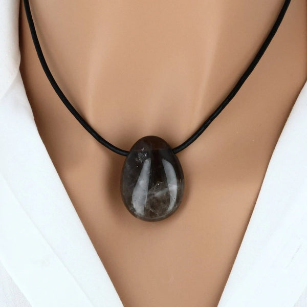 pendentif quartz fumé pierre naturelle