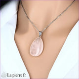 Collier-Pendentif en Quartz Rose - La Pierre FR