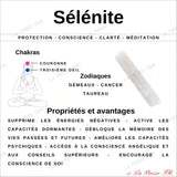 Pendentif Sélénite Naturelle Goutte Argent 925 pendentif sélénite